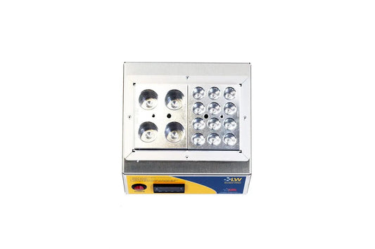 Dry bath incubator – top view with block array