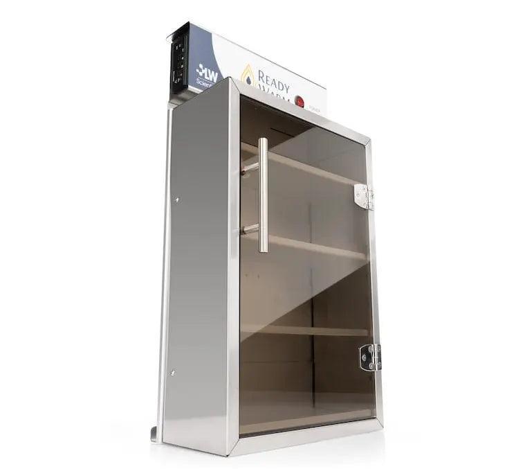 Digital wall-mounted lab incubator with clear acrylic door and PID display