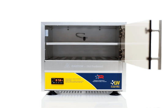 10 liter lab incubator with open door – USA-made PID model